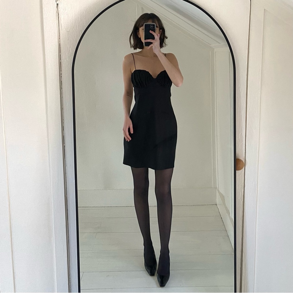 Misha Collection Shirred Bust Mini Slip Dress